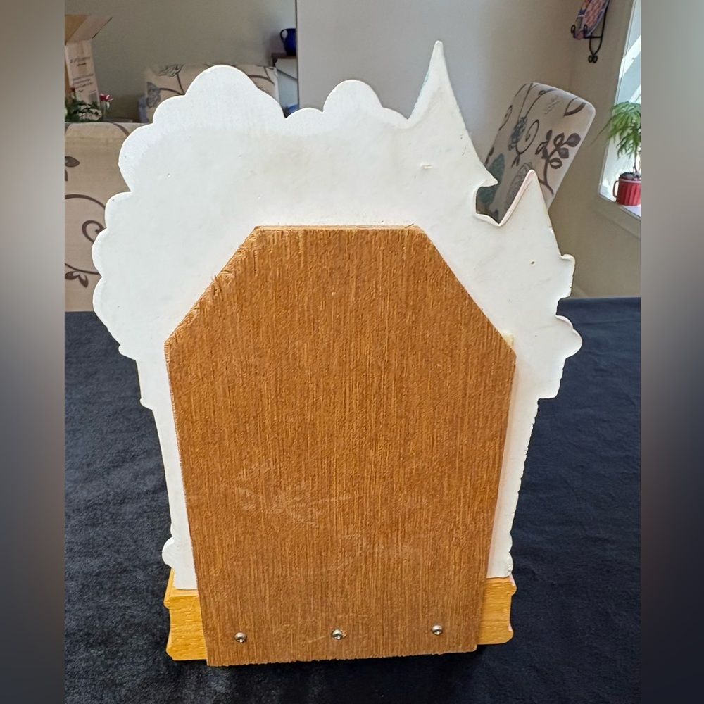Ceramic Carousel Horse Music Box Mirror Wood Base Vintage 1991 - Picture 4 of 9